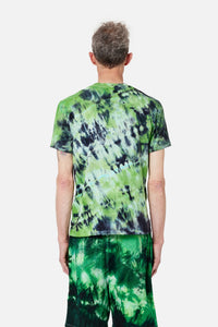 T-shirt tie and dye brodé - Green & White