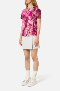 T-shirt tie and dye brodé - Pink & White