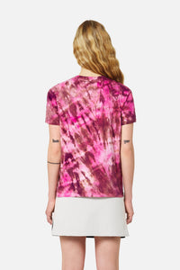 T-shirt tie and dye brodé - Pink & White