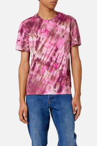 T-shirt tie and dye brodé - Pink & White