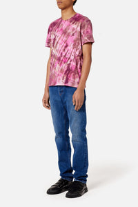 T-shirt tie and dye brodé - Pink & White