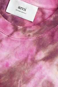 T-shirt tie and dye brodé - Pink & White