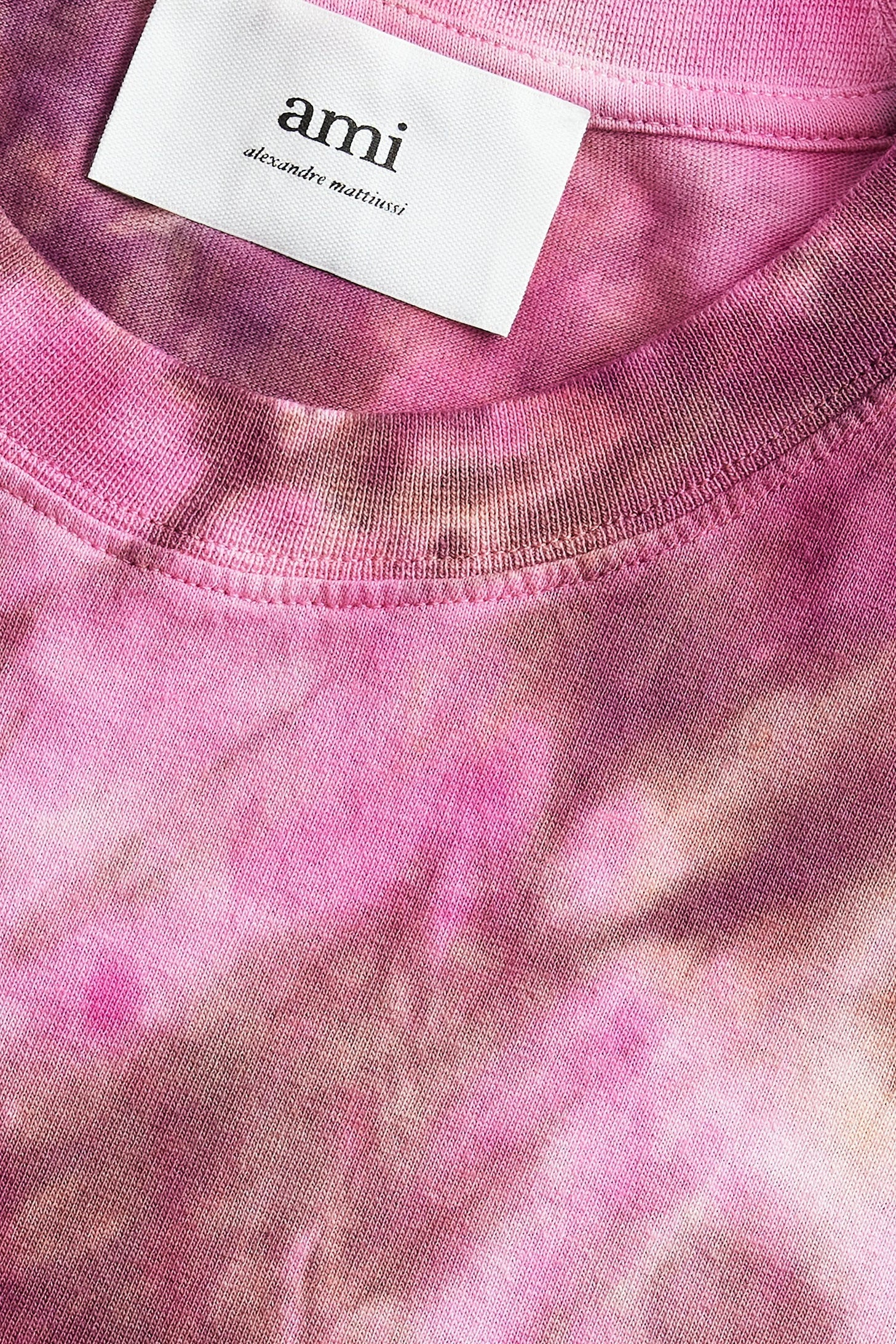 T-shirt tie and dye brodé - Pink & White