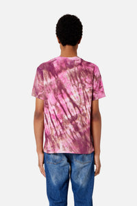 T-shirt tie and dye brodé - Pink & White