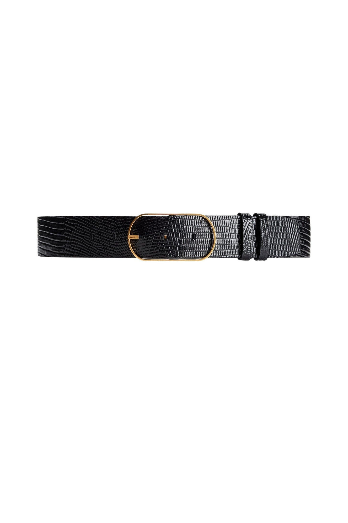 Ceinture large en cuir - Black