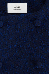 Veste courte croisée en laine - Nautic Blue