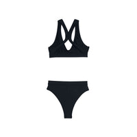 Maillot deux pièces à dos croisé - Black