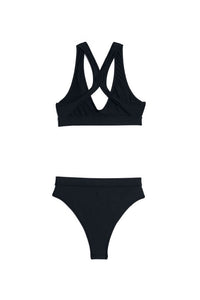 Maillot deux pièces à dos croisé - Black