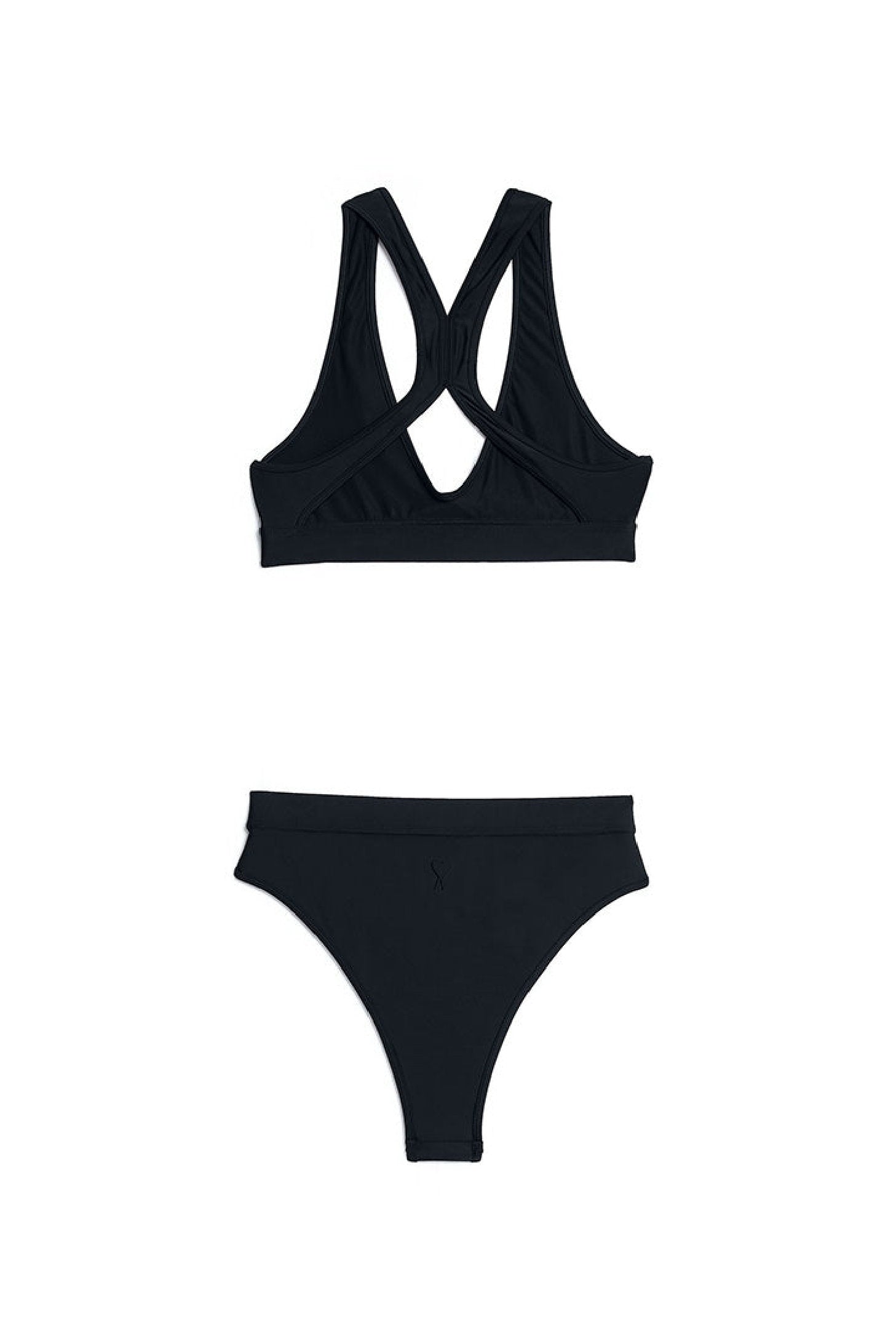 Maillot deux pièces à dos croisé - Black