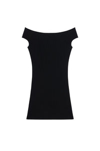 Robe courte à épaules denudées - Black