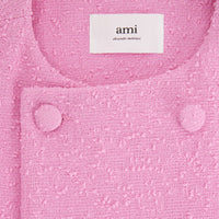 Robe courte croisée en laine - Candy Pink