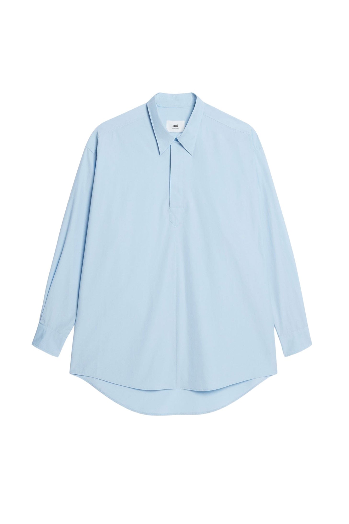 Short asymmetric shirt dress - Sky Blue