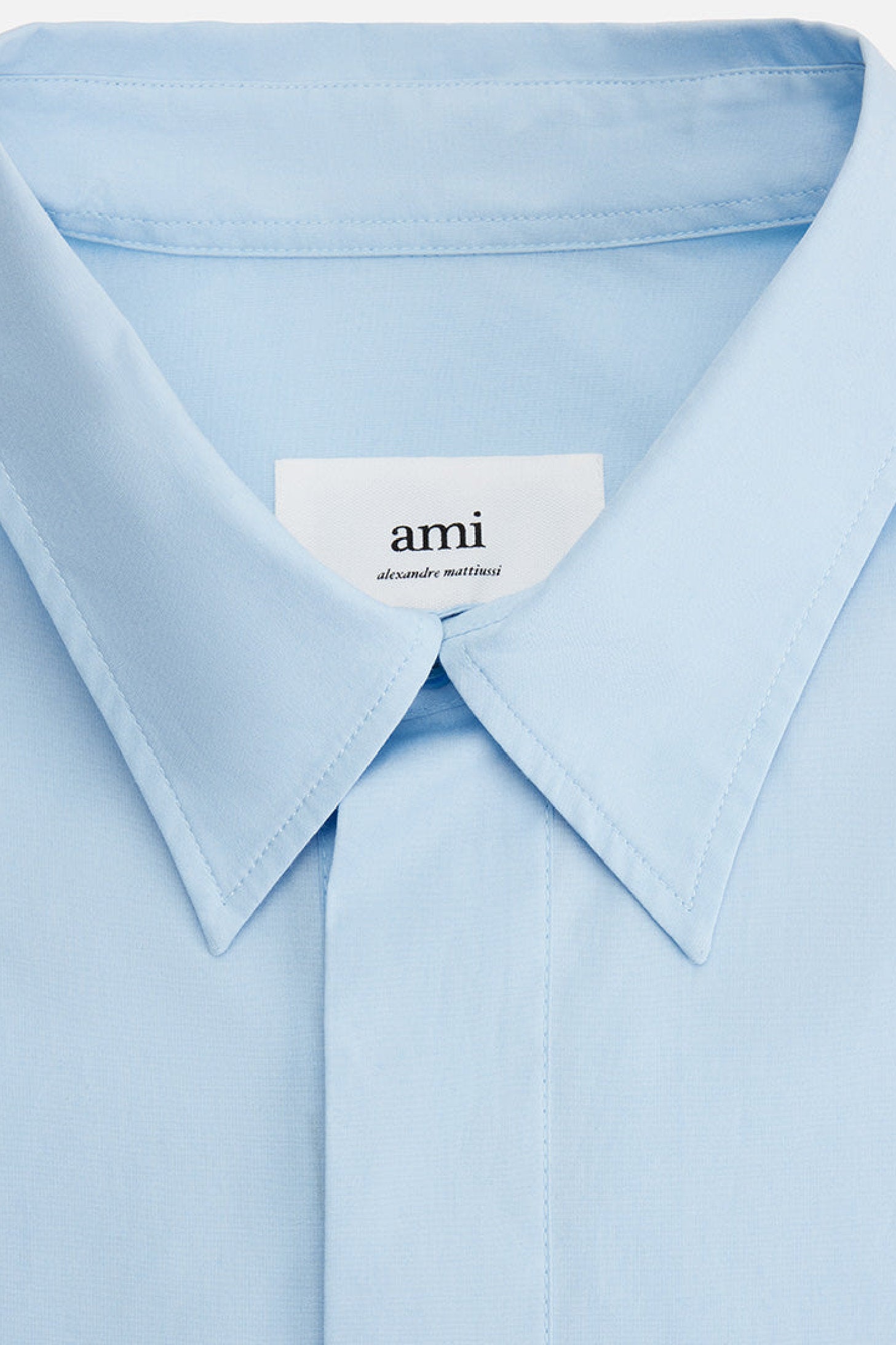 Robe chemise courte et asymétrique - Sky Blue