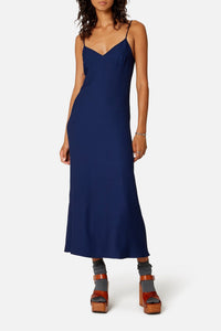 Robe longue à bretelles fines - Nautic Blue