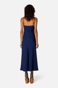 Robe longue à bretelles fines - Nautic Blue