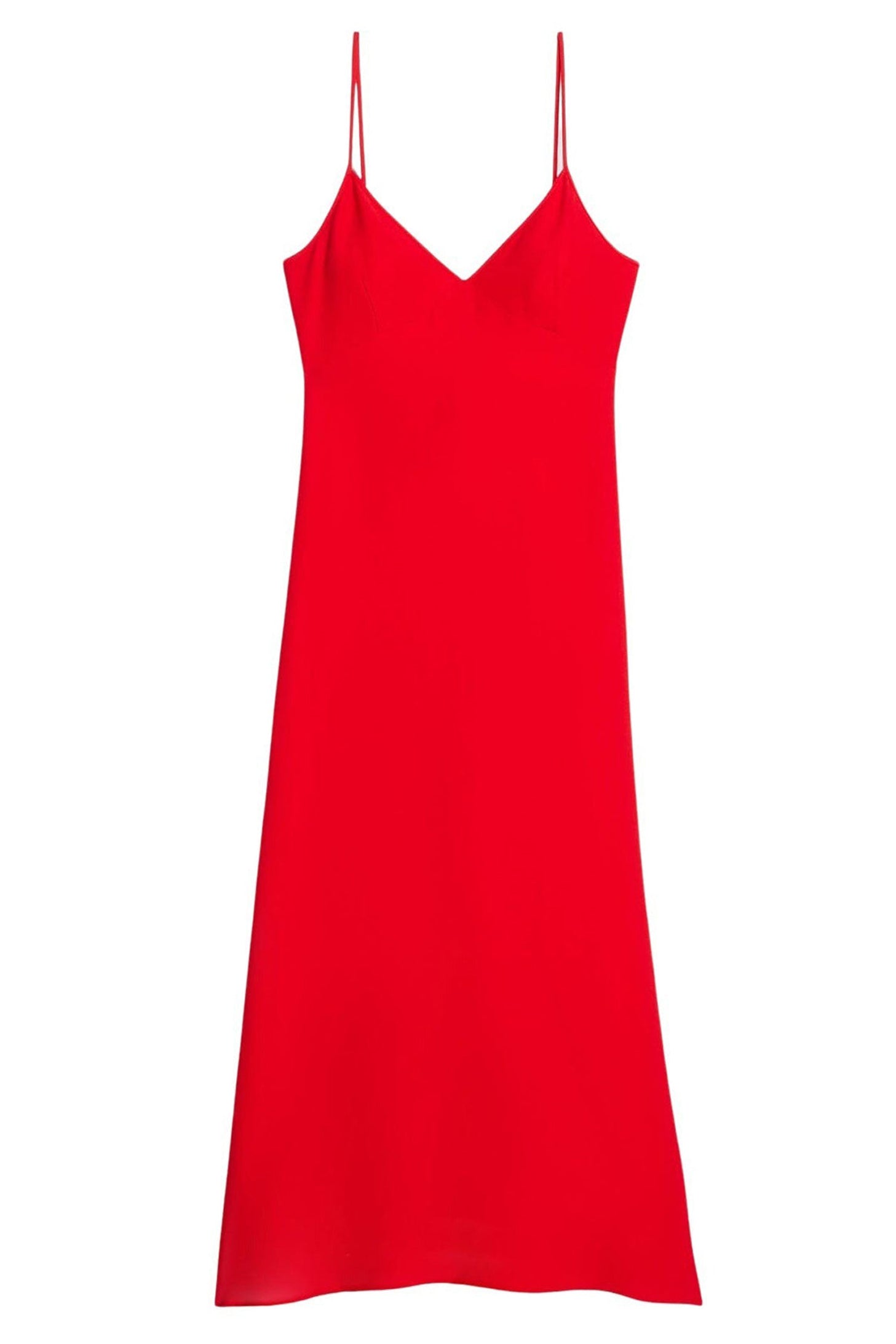 Robe longue à bretelles fines - Scarlet Red