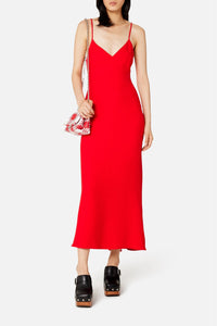 Robe longue à bretelles fines - Scarlet Red