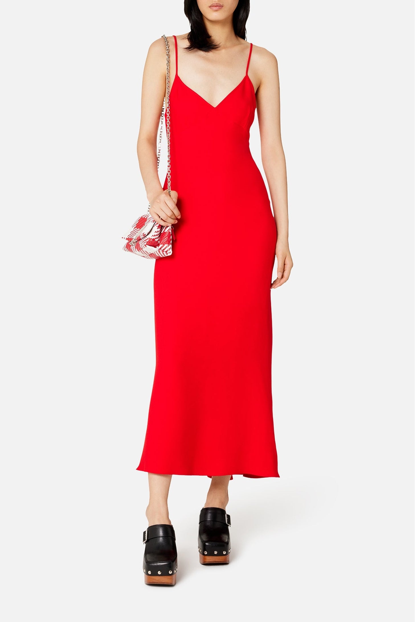 Robe longue à bretelles fines - Scarlet Red