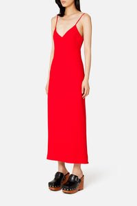 Robe longue à bretelles fines - Scarlet Red