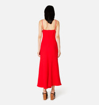 Robe longue à bretelles fines - Scarlet Red