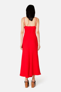 Robe longue à bretelles fines - Scarlet Red