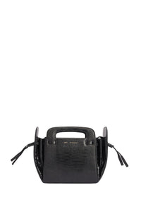 Petit sac à bandoulière Accordéon en cuir - Black