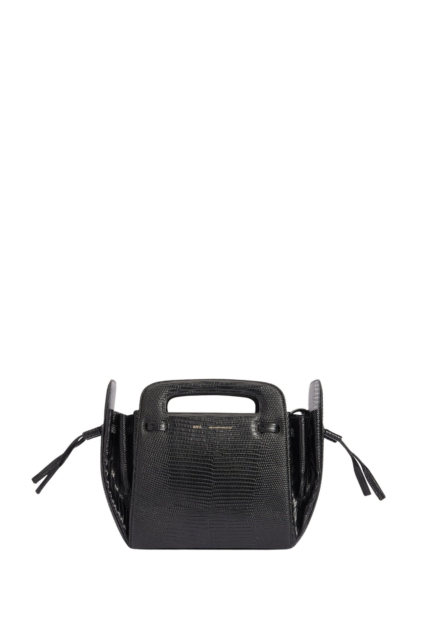 Petit sac à bandoulière Accordéon en cuir - Black