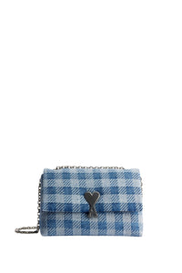 Sac à bandoulière Voulez-Vous à motif vichy - Bleached Blue