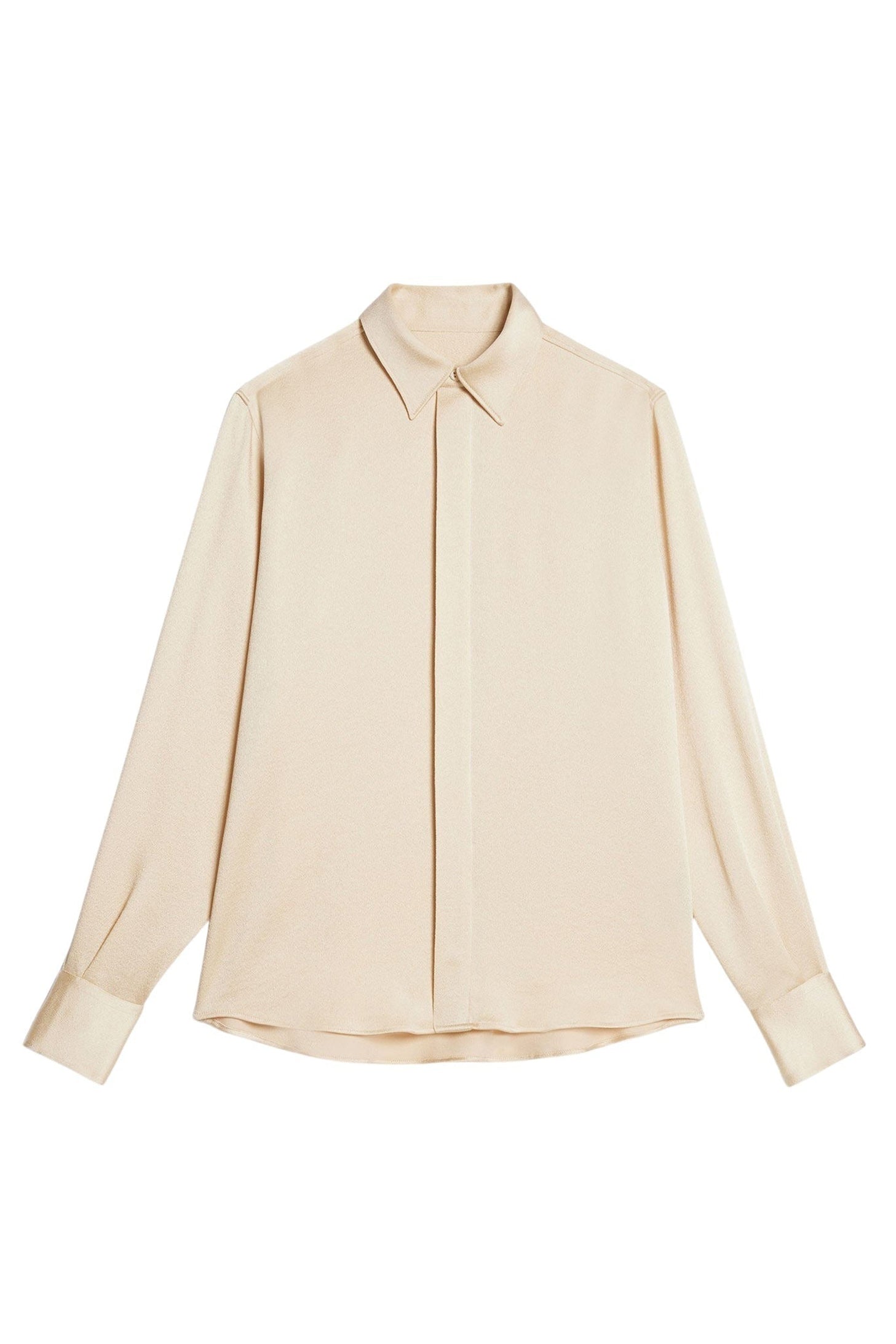 Chemise boutonnée en soie mélangée - Vanilla