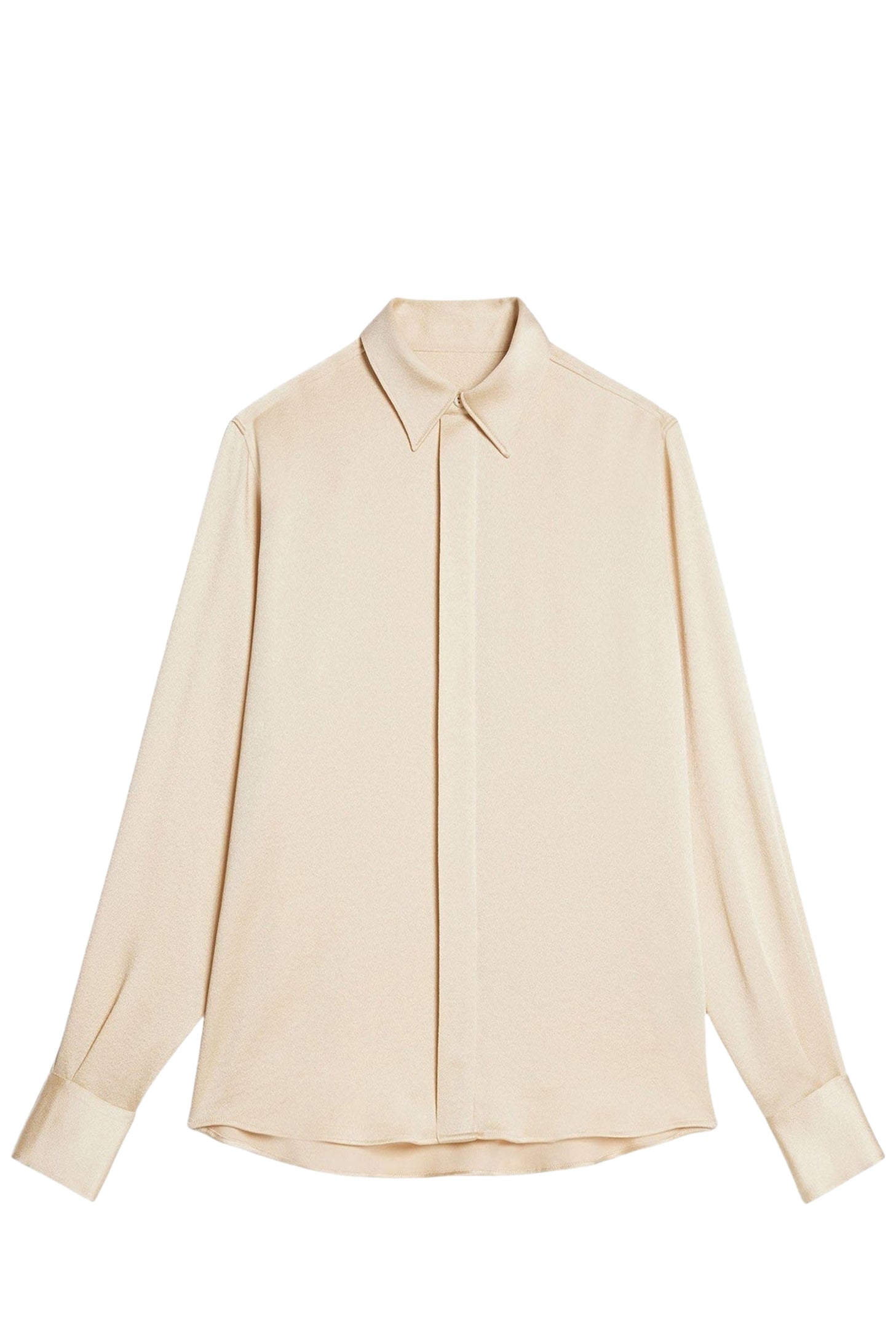 Chemise boutonnée en soie mélangée - Vanilla