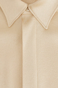 Chemise boutonnée en soie mélangée - Vanilla