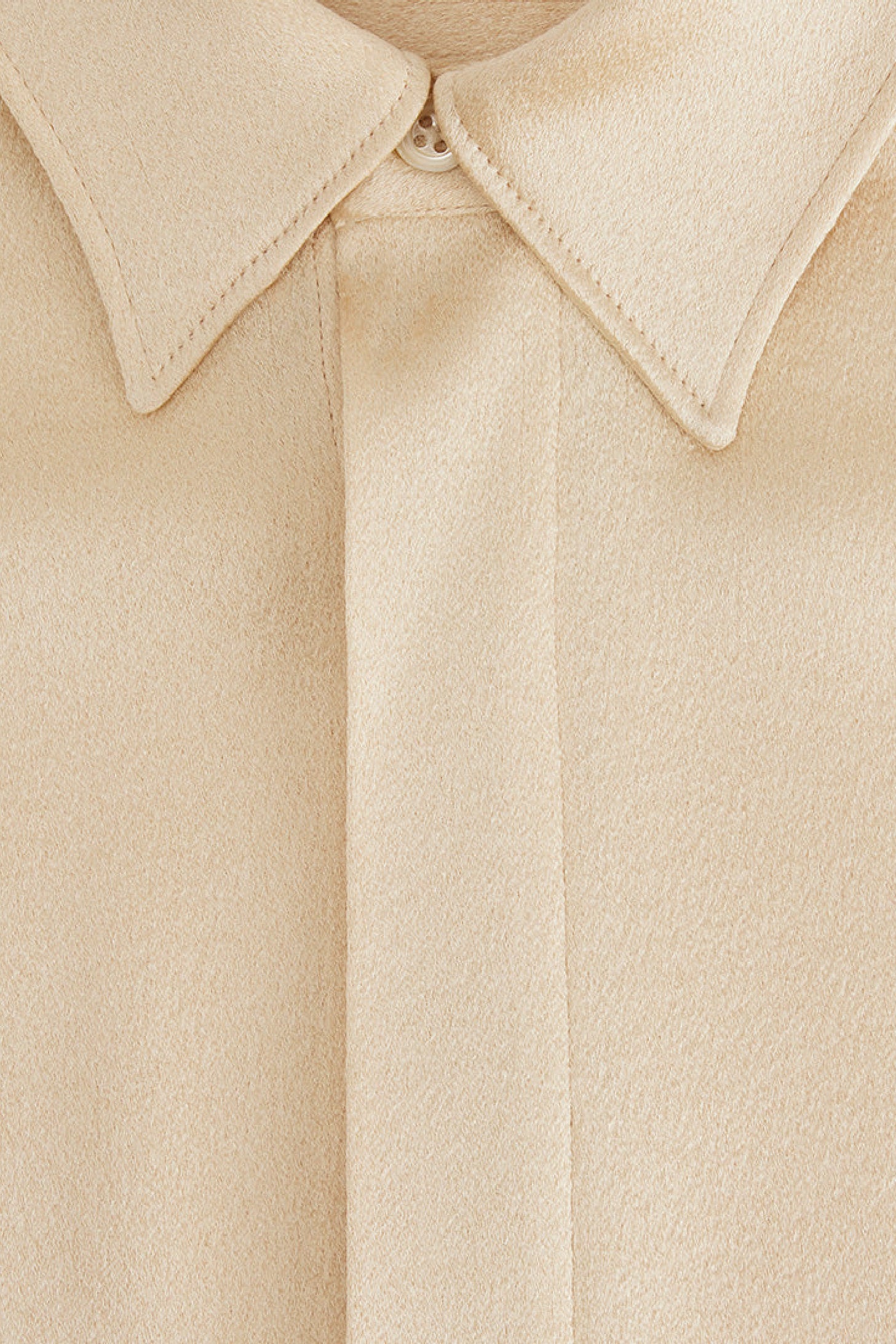 Chemise boutonnée en soie mélangée - Vanilla