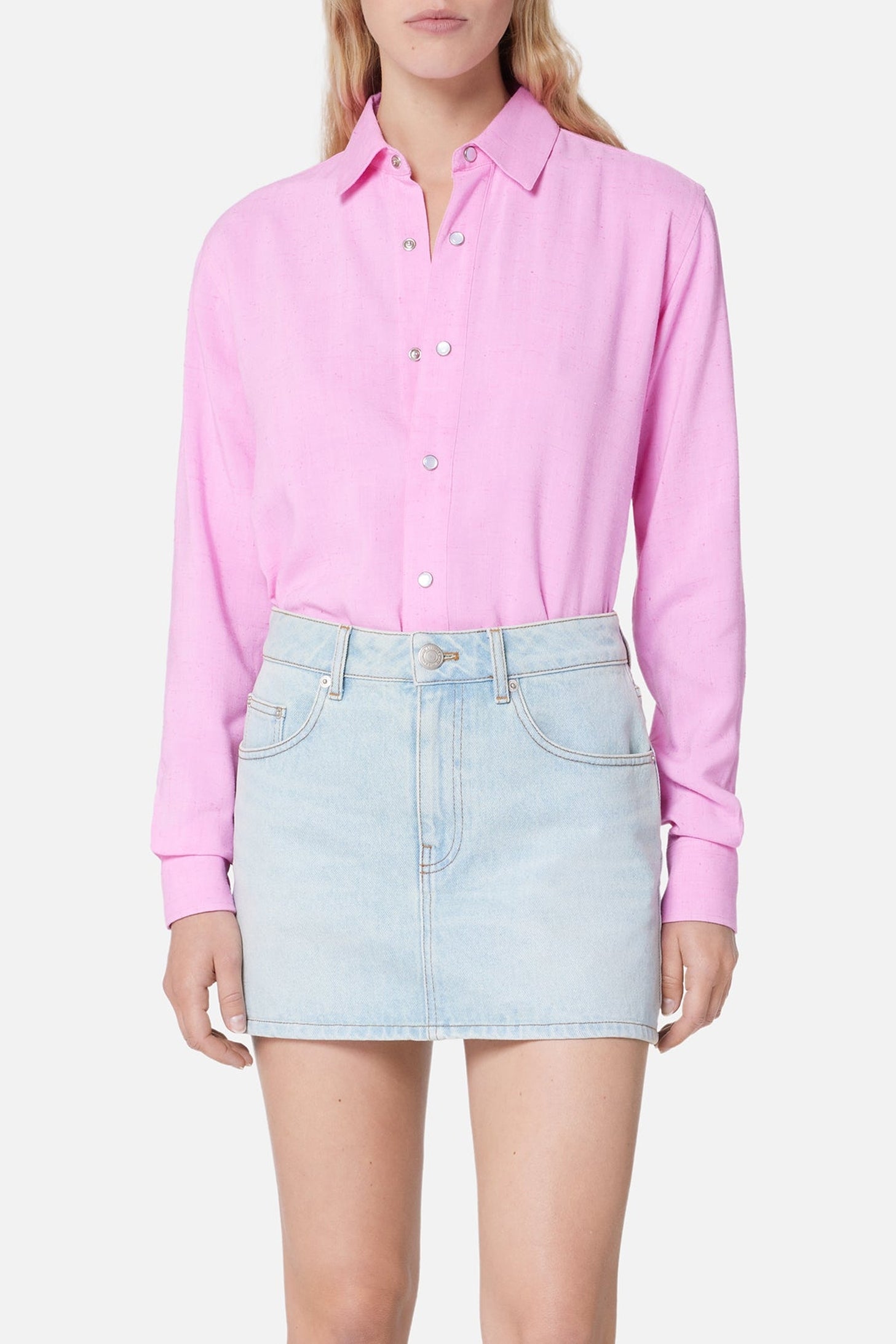 Button cuff shirt - Candy Pink