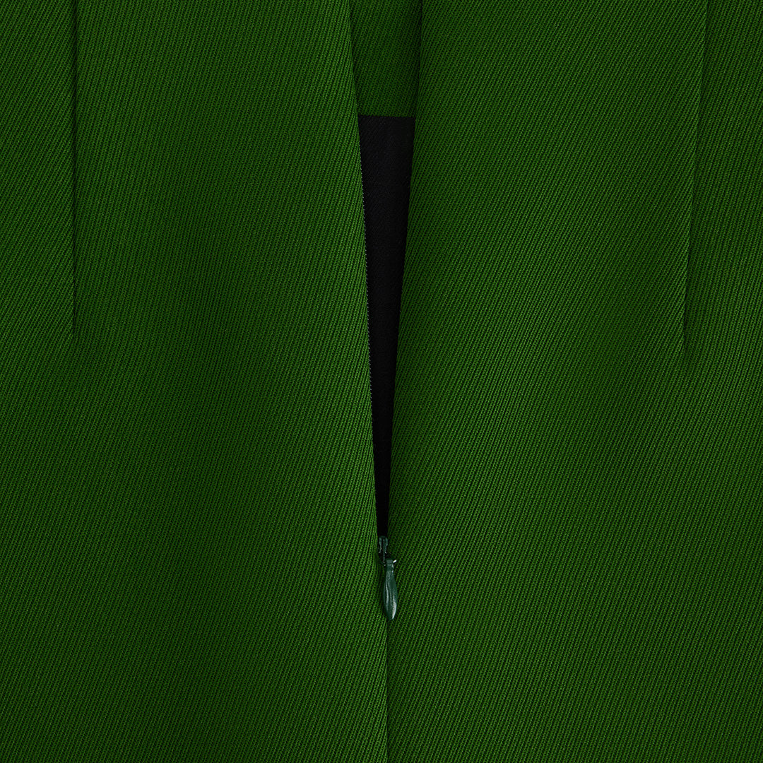 Jupe courte en laine - Evergreen