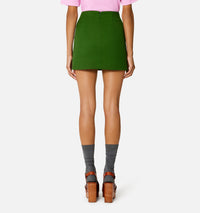 Jupe courte en laine - Evergreen