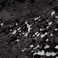Short skirt embroidered with wool sequins - Black