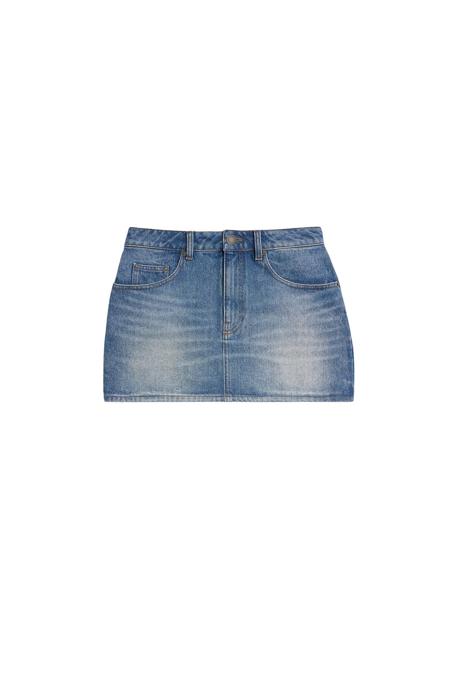 Jupe courte en denim - Used Blue