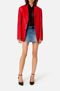 Jupe courte en denim - Used Blue