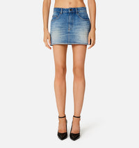 Short denim skirt - Used Blue
