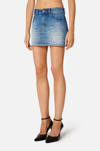 Jupe courte en denim - Used Blue