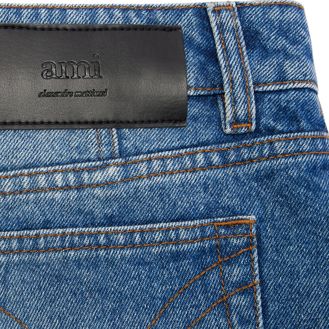 Short denim skirt - Used Blue