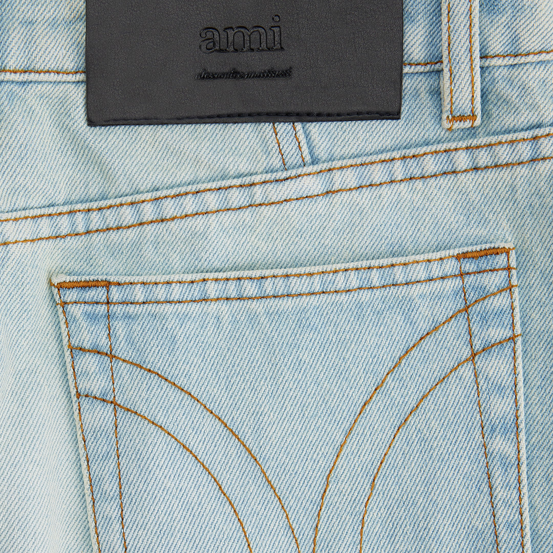Jupe courte en denim - Bleached Blue