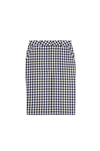 Jupe crayon fendue en laine mélangée - Nautic Blue & Natural White