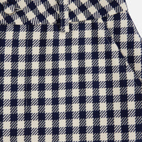 Jupe crayon fendue en laine mélangée - Nautic Blue & Natural White