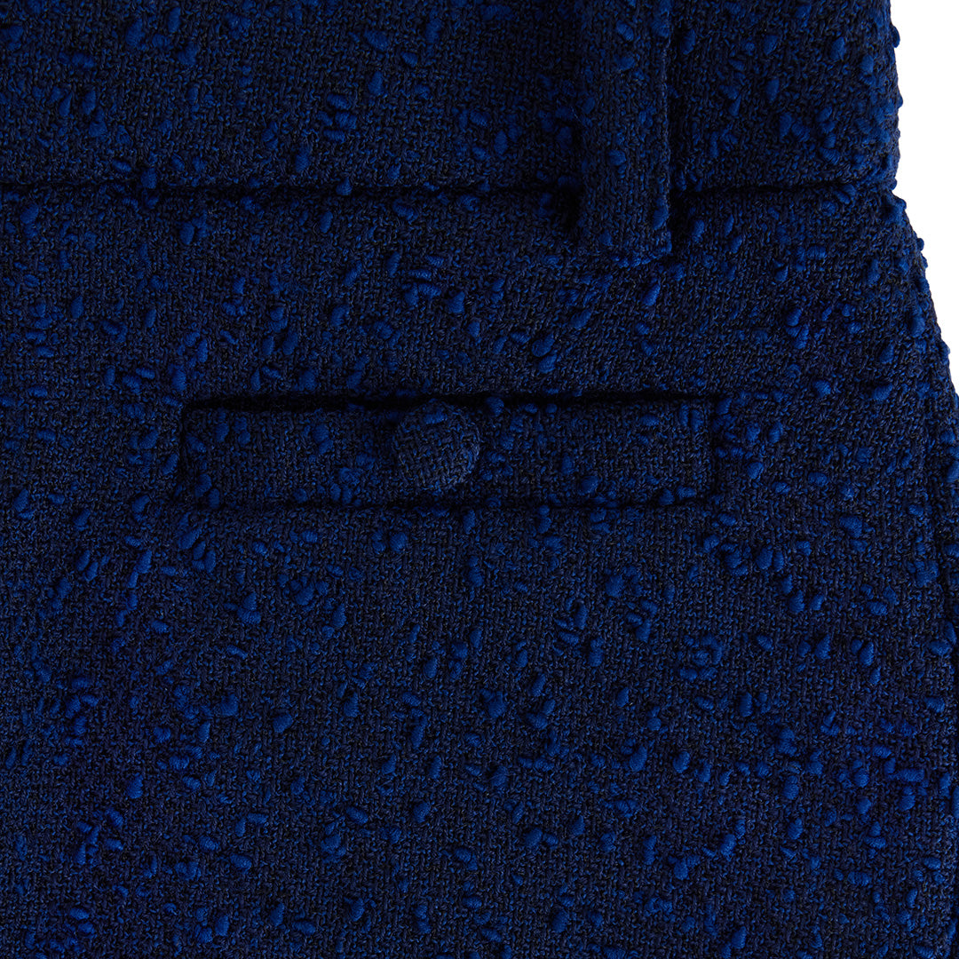 Short ajusté et texturé en laine - Nautic Blue
