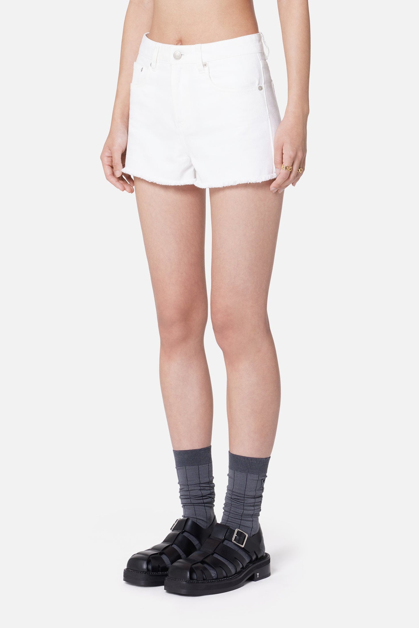 Short à poches en denim - Natural White