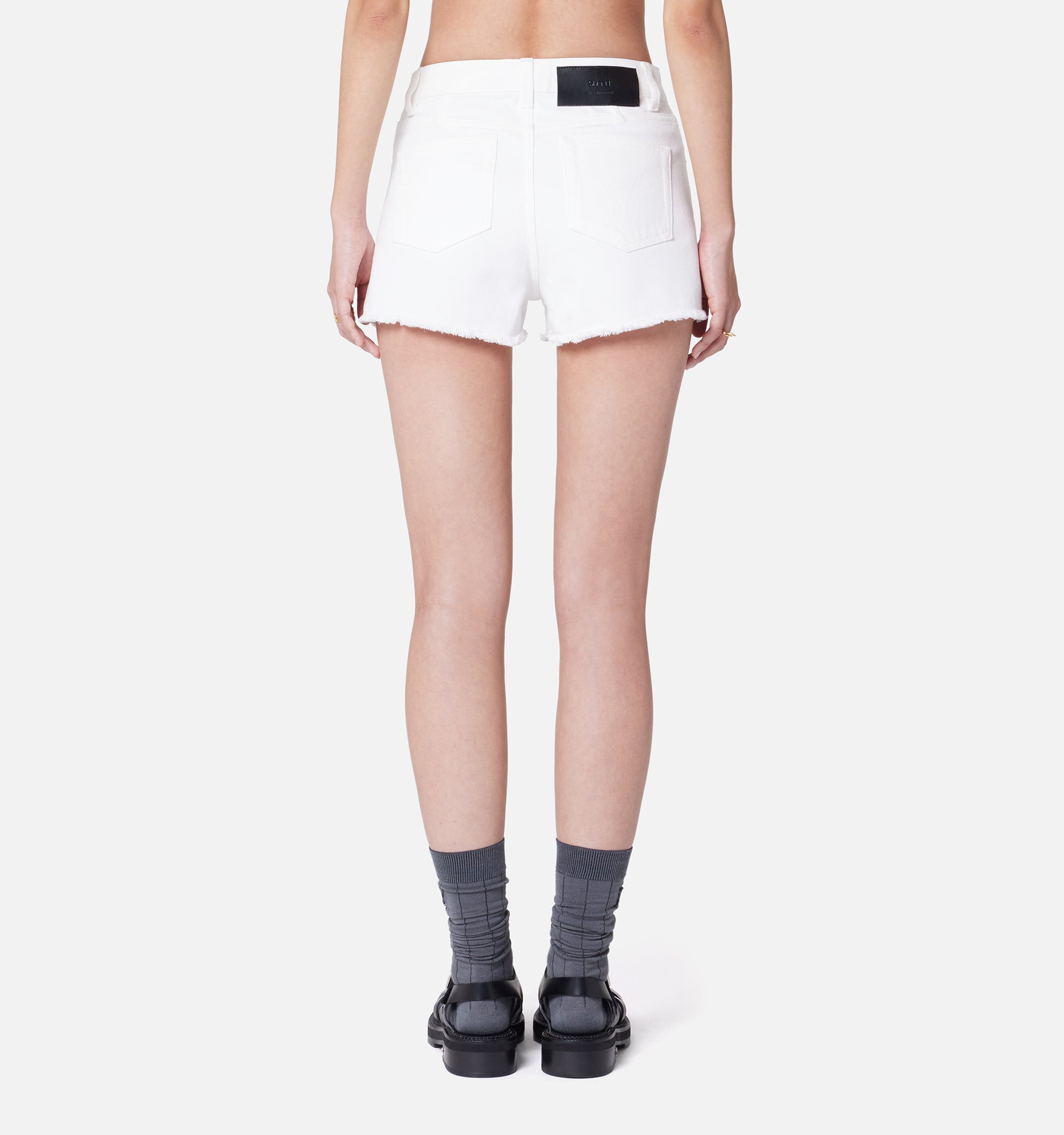 Pocket denim shorts - Natural White