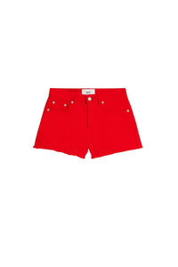 Short à poches en denim - Scarlet Red