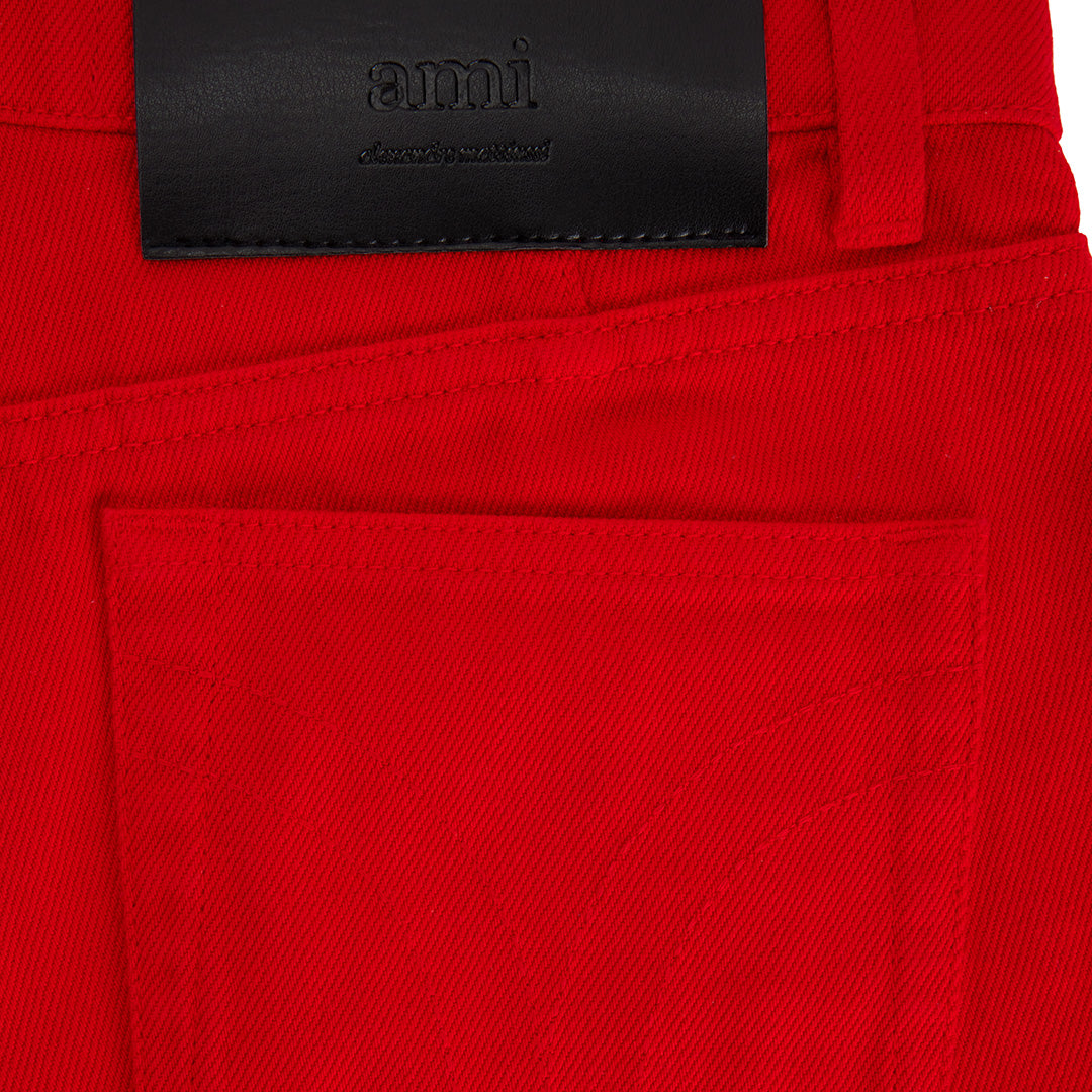 Short à poches en denim - Scarlet Red