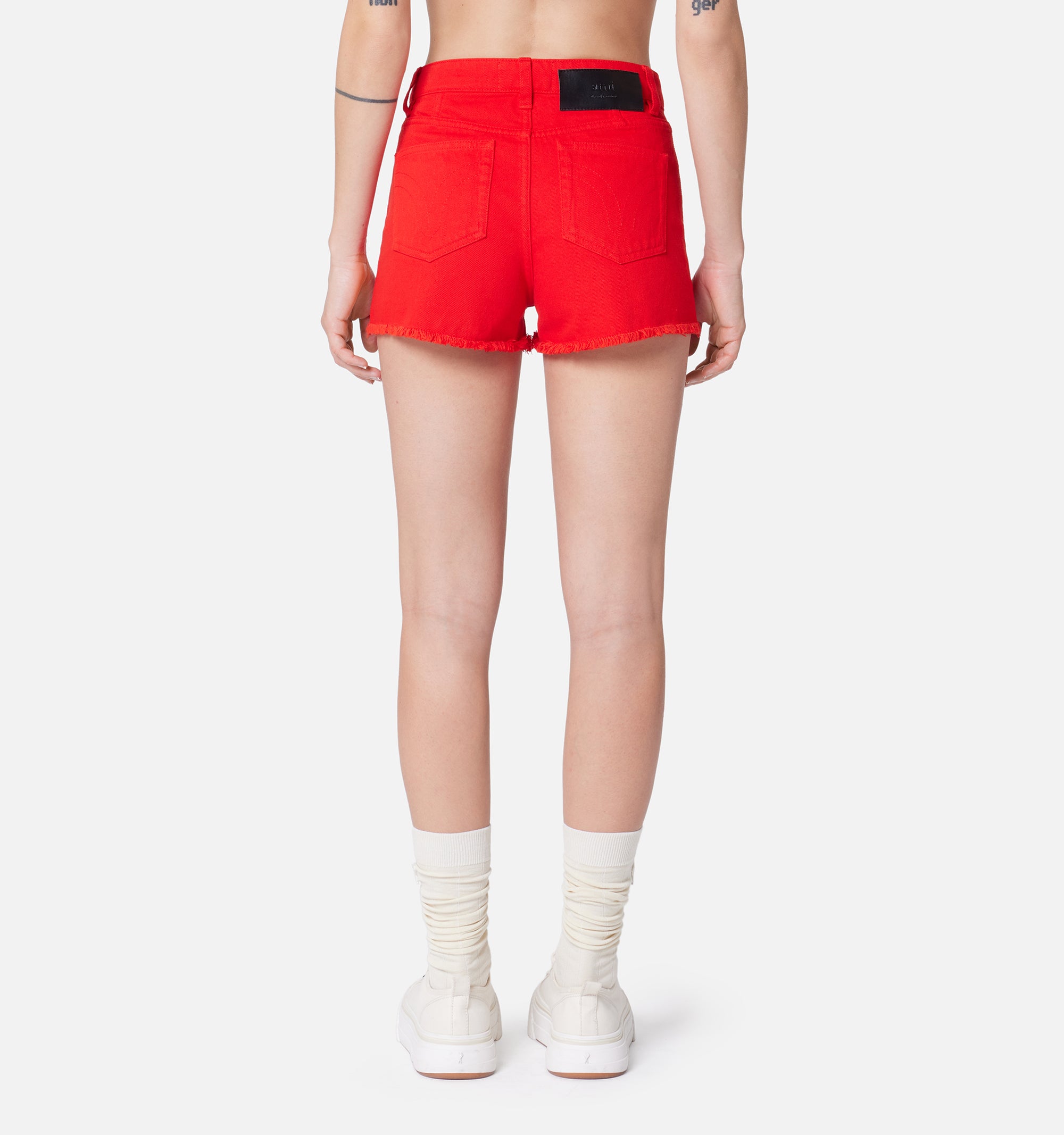 Short à poches en denim - Scarlet Red